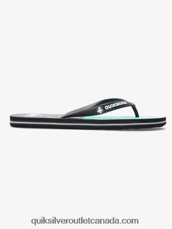 CA Quiksilver Men Molokai Five-O Flip-Flops black/blue TX4R21859