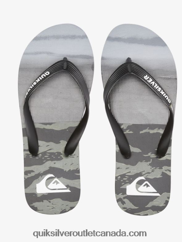 CA Quiksilver Men Molokai Five-O Flip-Flops black/green TX4R21858