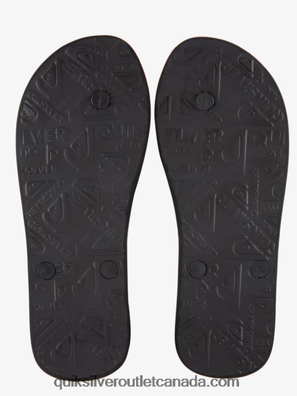 CA Quiksilver Men Molokai Five-O Flip-Flops black/green TX4R21858