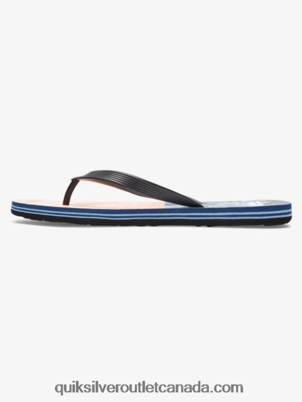 CA Quiksilver Men Molokai Five-O Flip-Flops black/orange/green TX4R21857