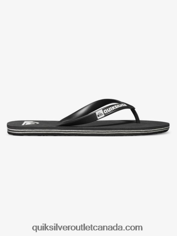 CA Quiksilver Men Molokai Flip-Flops black/white TX4R21591
