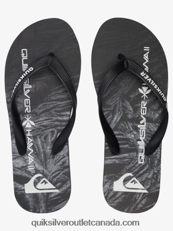 CA Quiksilver Men Molokai Homegrown Flip-Flops black TX4R21860