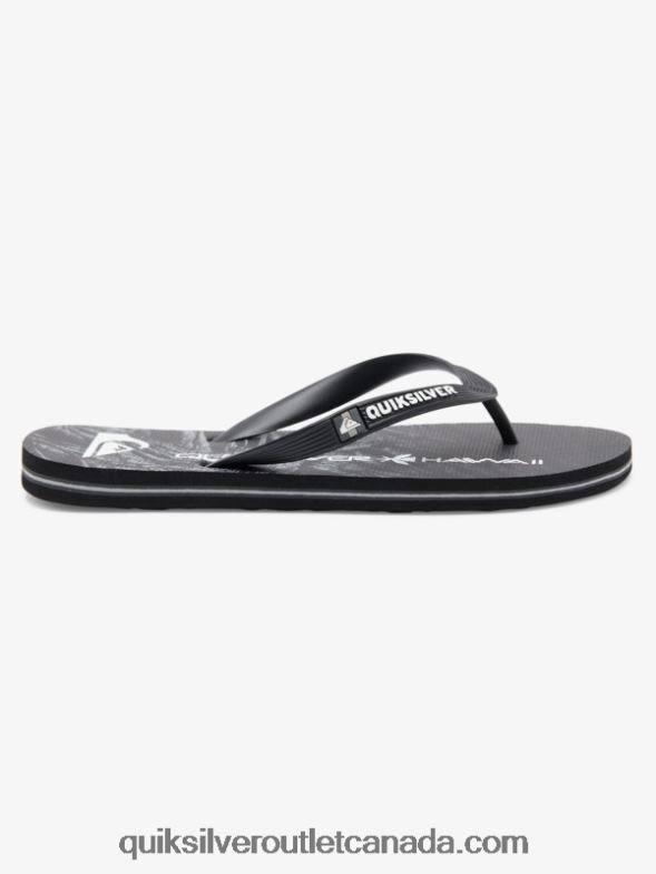 CA Quiksilver Men Molokai Homegrown Flip-Flops black TX4R21860