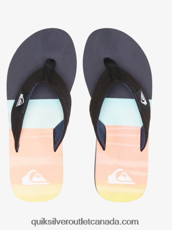 CA Quiksilver Men Molokai Layback Sandals black/blue TX4R21832