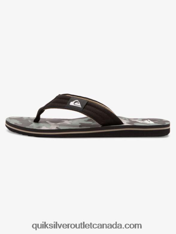 CA Quiksilver Men Molokai Layback Sandals black/green TX4R2491