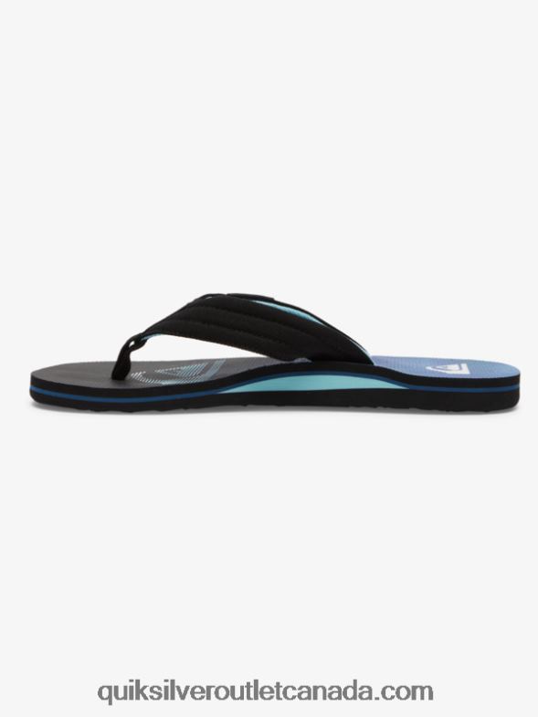 CA Quiksilver Men Molokai Layback Sandals black/green/blue TX4R2496