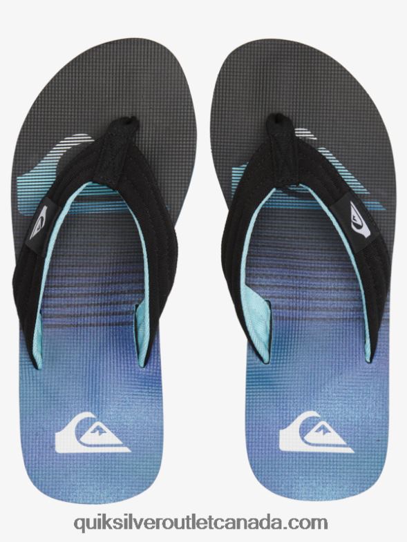 CA Quiksilver Men Molokai Layback Sandals black/green/blue TX4R2496