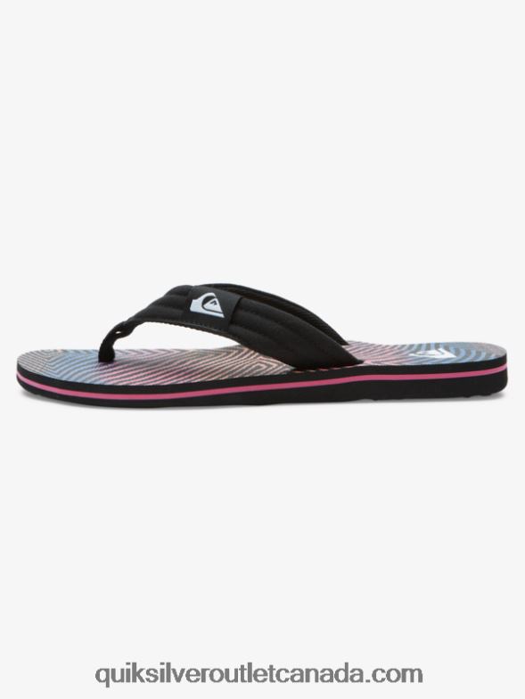 CA Quiksilver Men Molokai Layback Sandals black/orange/grey TX4R2502