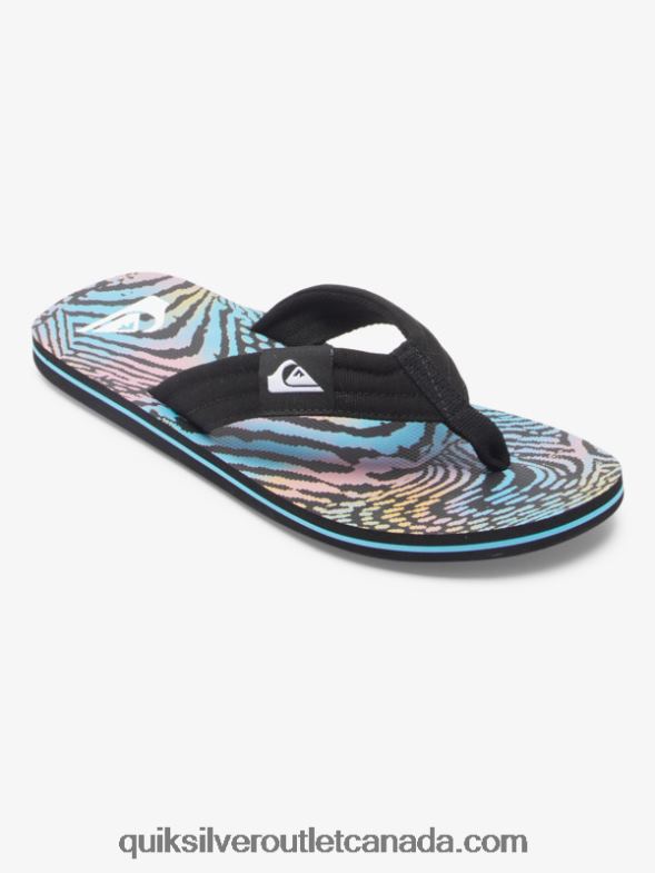 CA Quiksilver Men Molokai Layback Sandals black/pink/blue TX4R2495