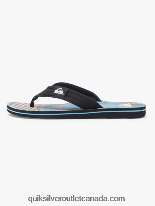 CA Quiksilver Men Molokai Layback Sandals black/pink/blue TX4R2495