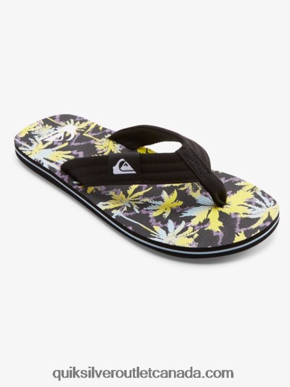 CA Quiksilver Men Molokai Layback Sandals black/yellow TX4R21833
