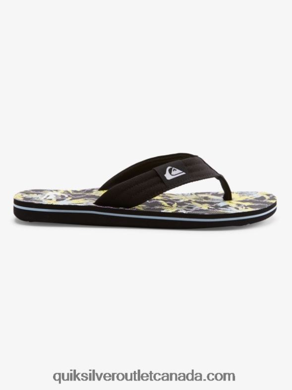 CA Quiksilver Men Molokai Layback Sandals black/yellow TX4R21833