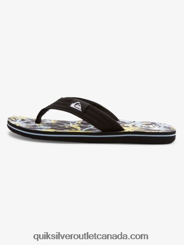 CA Quiksilver Men Molokai Layback Sandals black/yellow TX4R21833