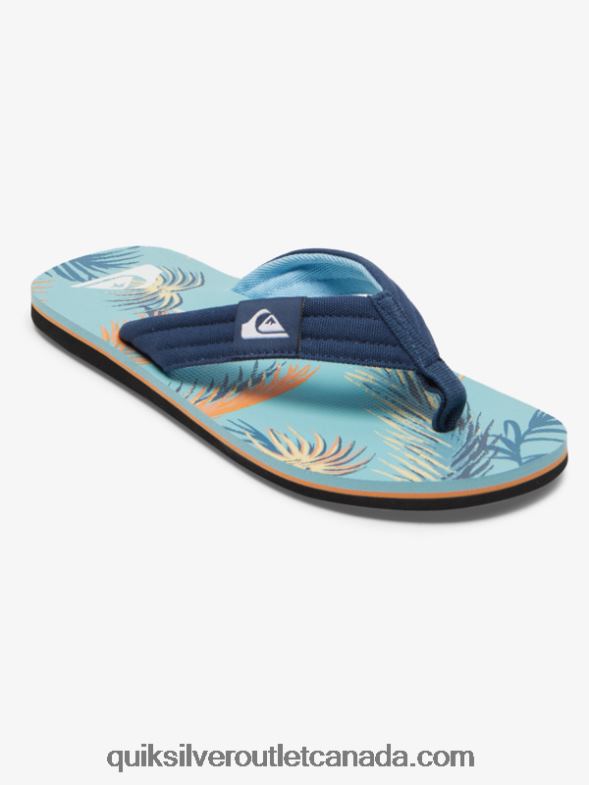 CA Quiksilver Men Molokai Layback Sandals blue/black/yellow TX4R2498