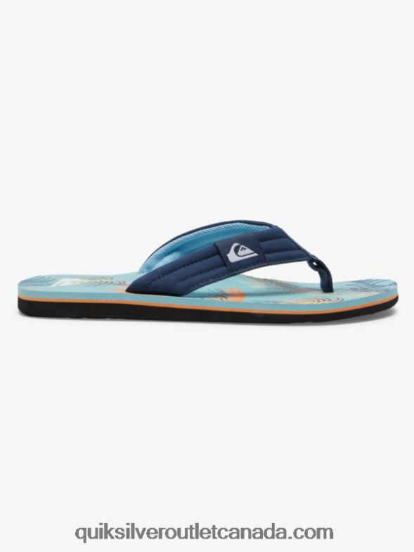 CA Quiksilver Men Molokai Layback Sandals blue/black/yellow TX4R2498