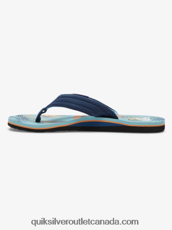 CA Quiksilver Men Molokai Layback Sandals blue/black/yellow TX4R2498