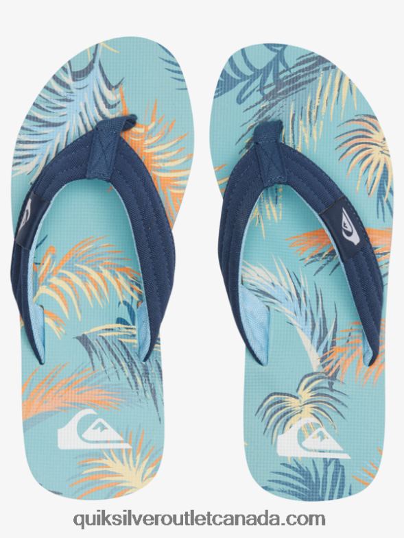 CA Quiksilver Men Molokai Layback Sandals blue/black/yellow TX4R2498