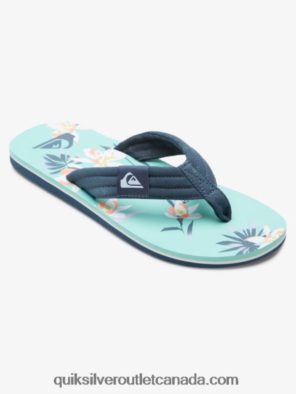 CA Quiksilver Men Molokai Layback Sandals blue/green TX4R2505
