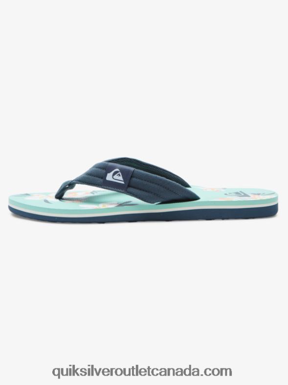 CA Quiksilver Men Molokai Layback Sandals blue/green TX4R2505