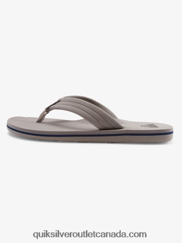 CA Quiksilver Men Molokai Layback Sandals grey/white TX4R21250