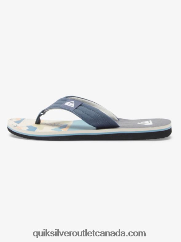 CA Quiksilver Men Molokai Layback Sandals grey/white TX4R2494