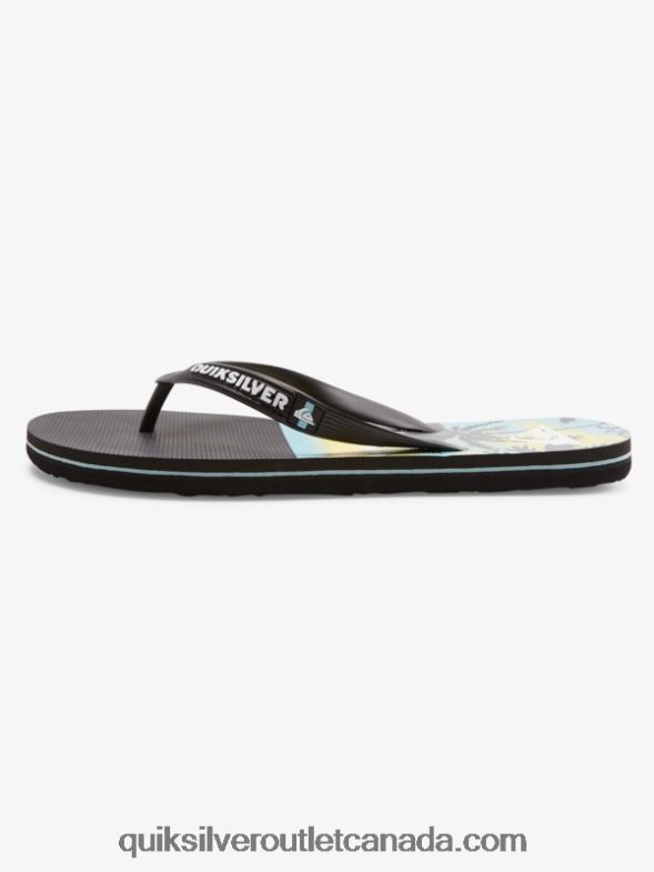CA Quiksilver Men Molokai Panel Flip-Flops black TX4R2574