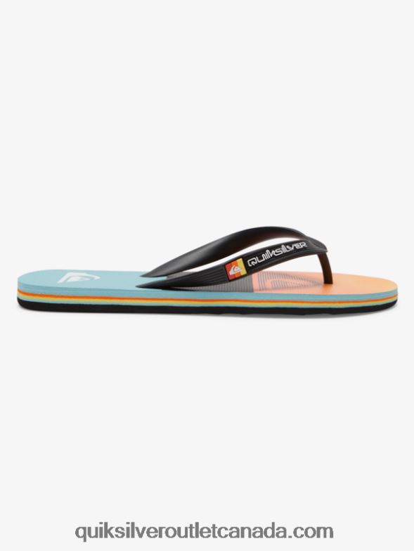 CA Quiksilver Men Molokai Panel Flip-Flops black/orange TX4R2568