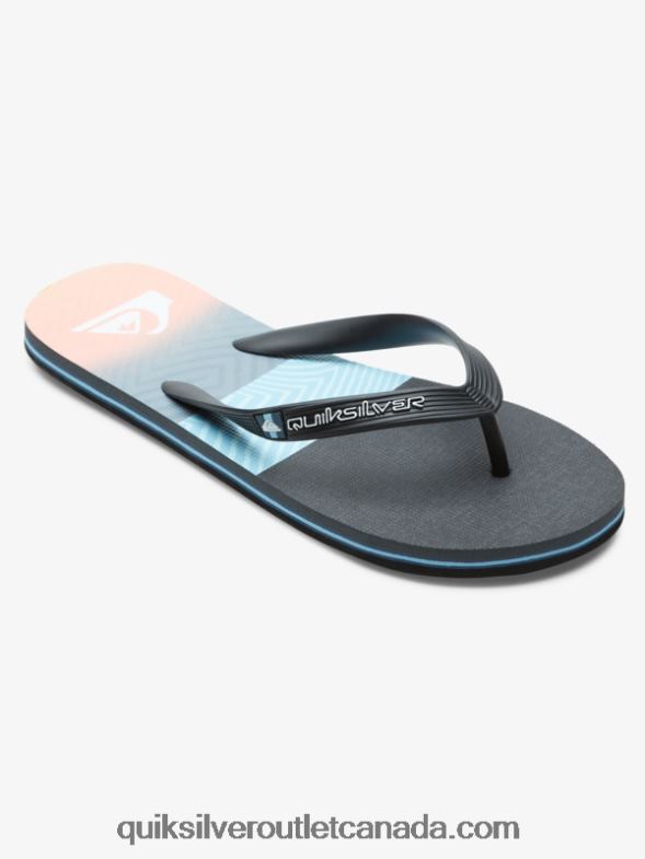 CA Quiksilver Men Molokai Panel Flip-Flops blue/orange TX4R2571