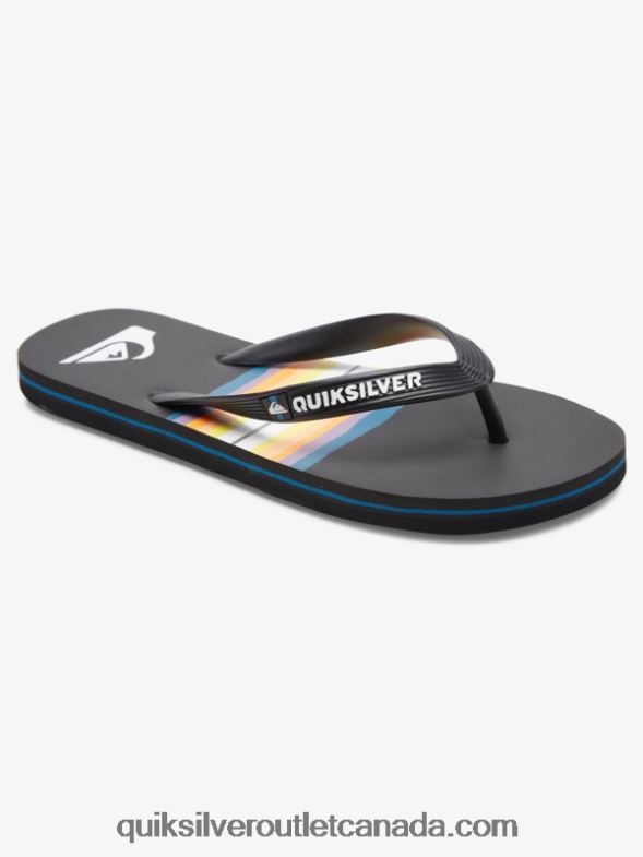 CA Quiksilver Men Molokai Resin Tint Flip-Flops black TX4R21791