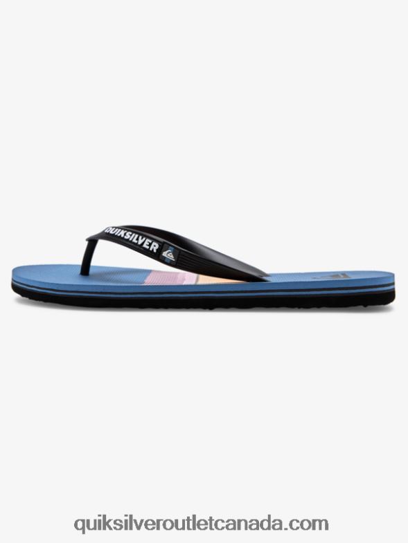 CA Quiksilver Men Molokai Resin Tint Flip-Flops black/blue/grey TX4R21789