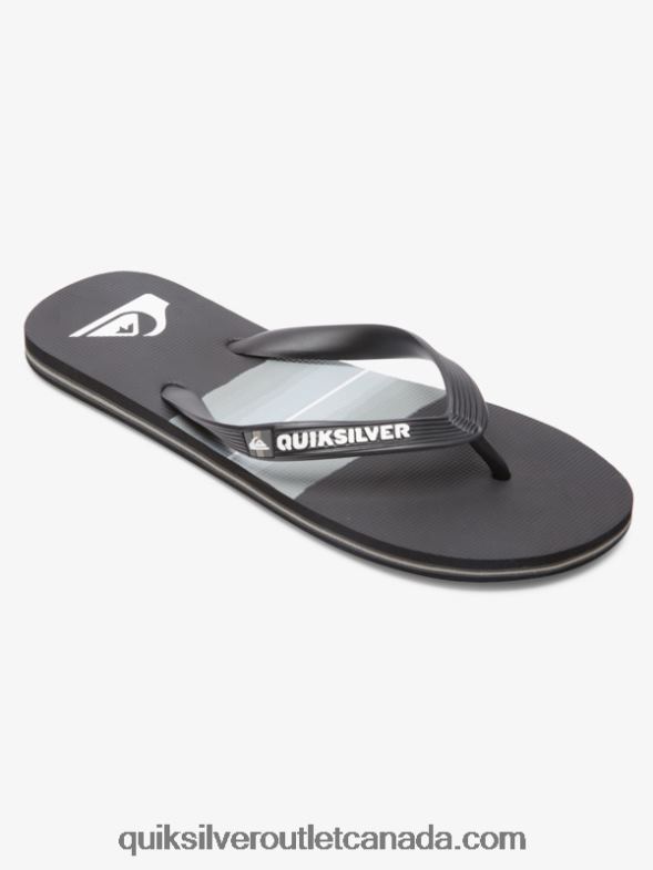 CA Quiksilver Men Molokai Resin Tint Flip-Flops black/grey TX4R21788