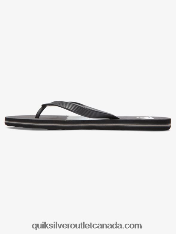 CA Quiksilver Men Molokai Resin Tint Flip-Flops black/grey TX4R21788