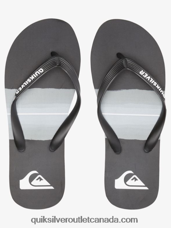 CA Quiksilver Men Molokai Resin Tint Flip-Flops black/grey TX4R21788