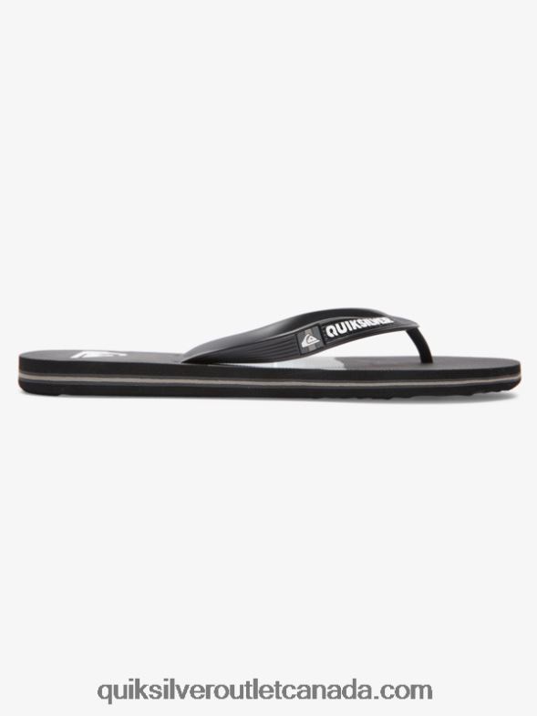 CA Quiksilver Men Molokai Resin Tint Flip-Flops black/grey TX4R21788