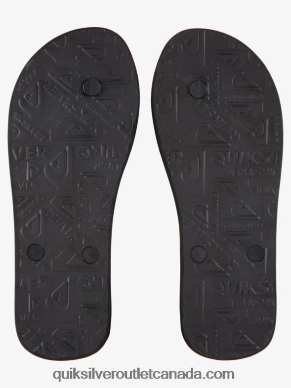 CA Quiksilver Men Molokai Resin Tint Flip-Flops black/grey TX4R21788