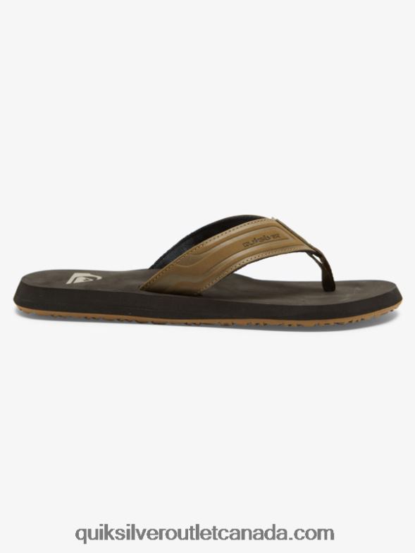CA Quiksilver Men Monkey Wrench Core Slide Sandals tan 1 TX4R2973