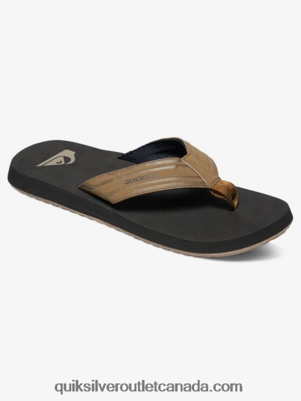 CA Quiksilver Men Monkey Wrench Sandals tan - solid TX4R21647