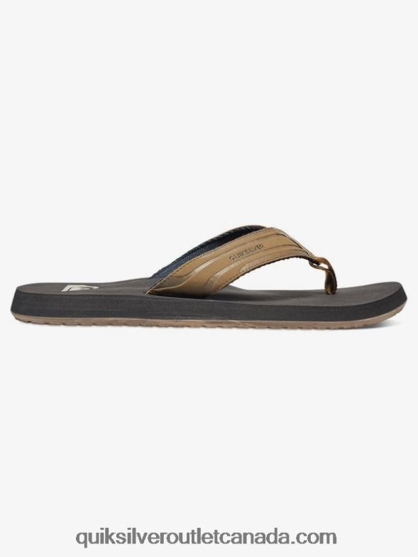CA Quiksilver Men Monkey Wrench Sandals tan - solid TX4R21647