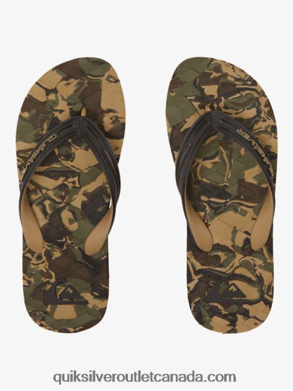 CA Quiksilver Men Oahuey Sandals green 2 TX4R2746