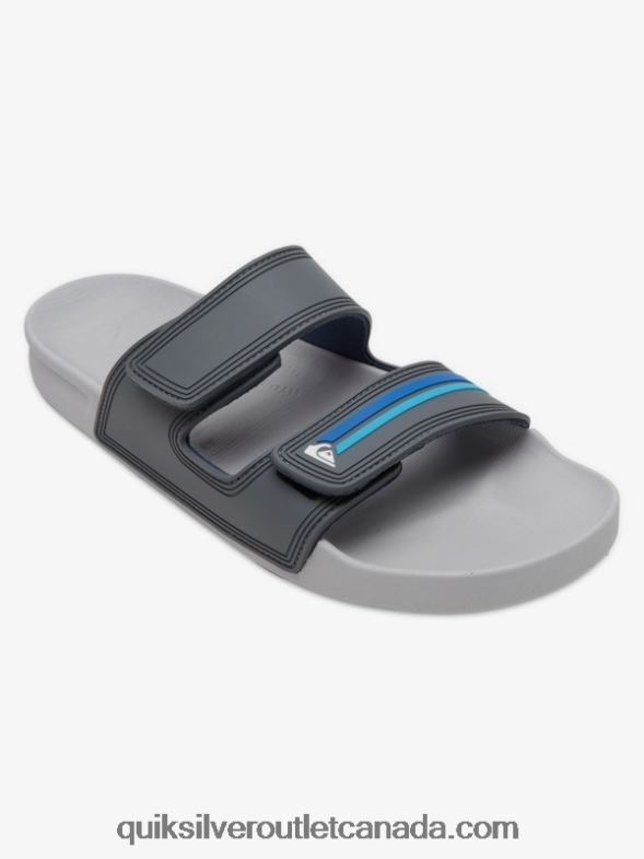 CA Quiksilver Men Rivi Double Adjust Sandals grey/blue TX4R21079