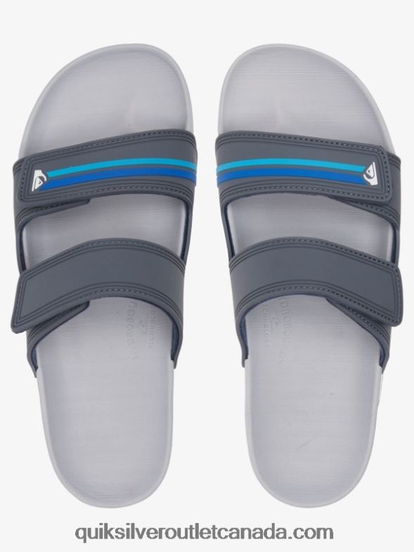 CA Quiksilver Men Rivi Double Adjust Sandals grey/blue TX4R21079
