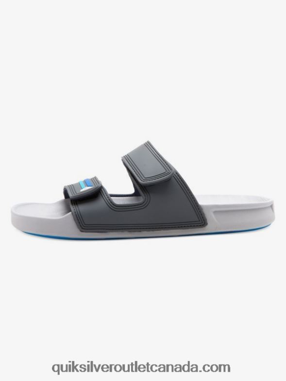 CA Quiksilver Men Rivi Double Adjust Sandals grey/blue TX4R21079