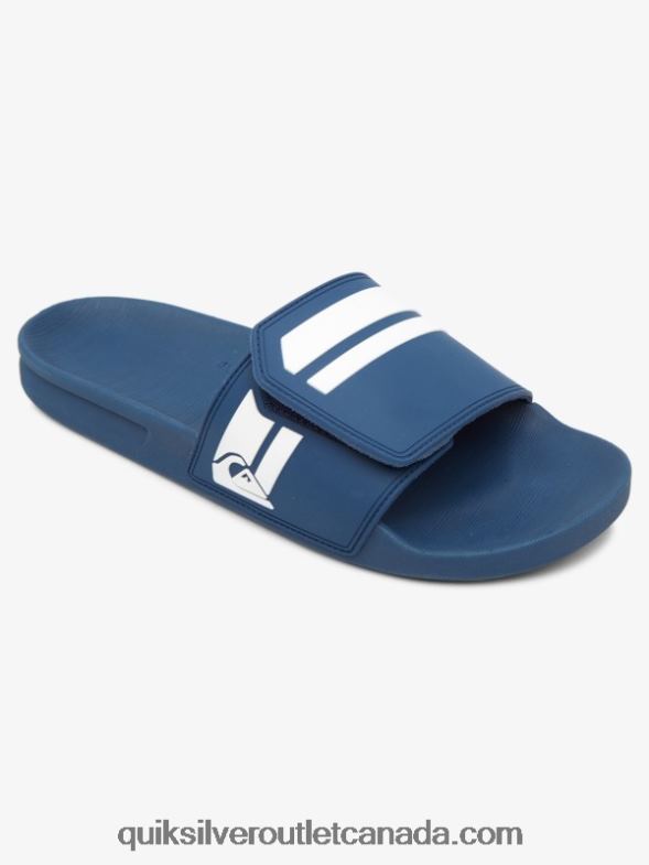 CA Quiksilver Men Rivi Slide Adjust Sliders blue/white TX4R21017