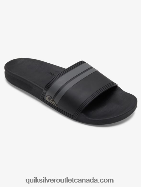 CA Quiksilver Men Rivi Slide Slider Sandals black/grey TX4R2763