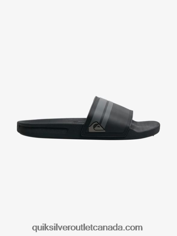 CA Quiksilver Men Rivi Slide Slider Sandals black/grey TX4R2763