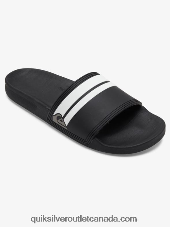 CA Quiksilver Men Rivi Slide Slider Sandals black/white TX4R2760