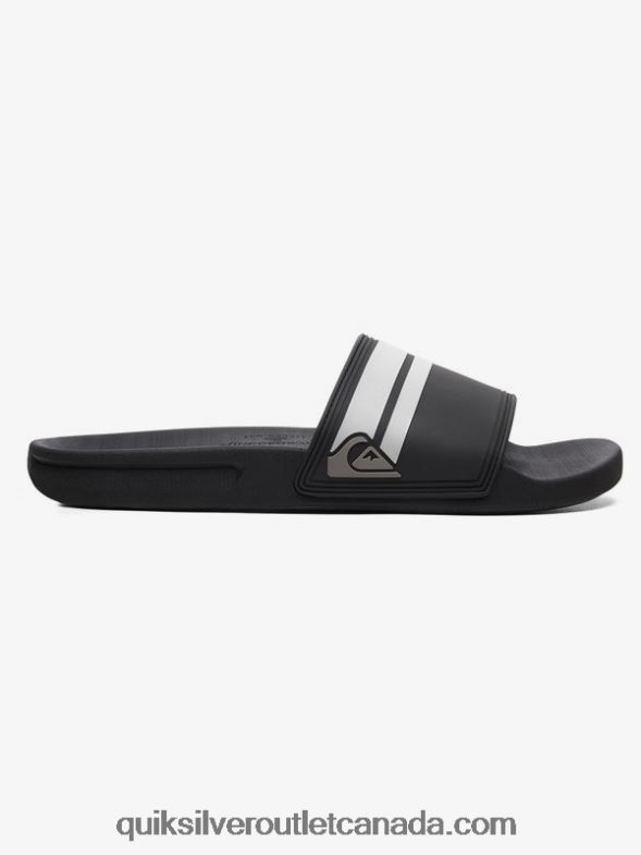 CA Quiksilver Men Rivi Slide Slider Sandals black/white TX4R2760