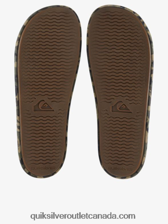 CA Quiksilver Men Rivi Slide Slider Sandals green 2 TX4R2761