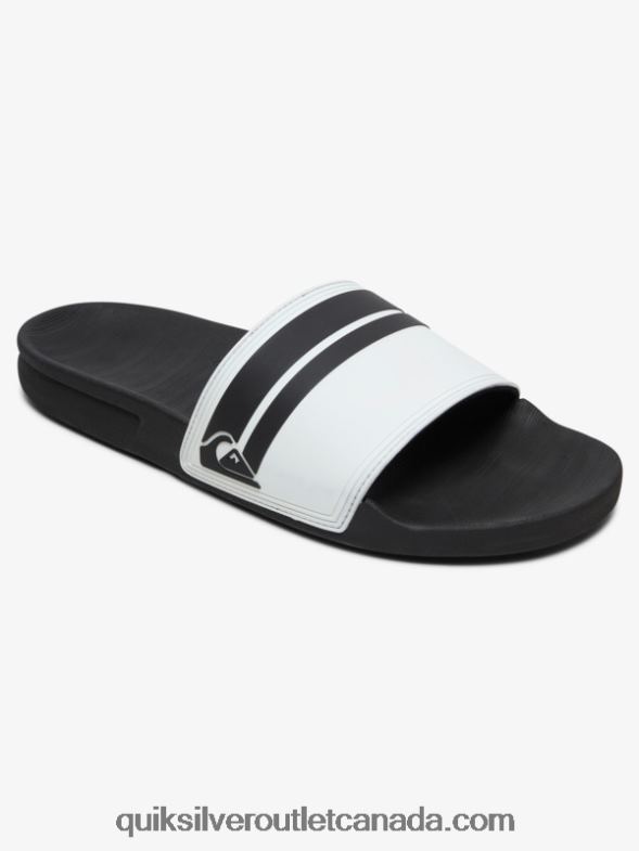 CA Quiksilver Men Rivi Slide Slider Sandals white/black TX4R2765