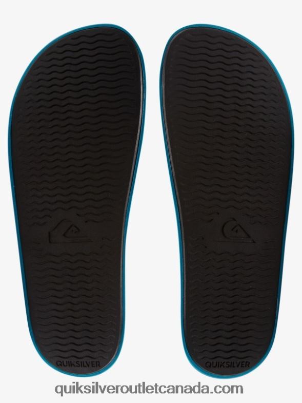 CA Quiksilver Men Rivi Wordmark Slide Slider Sandals blue 1 TX4R2692